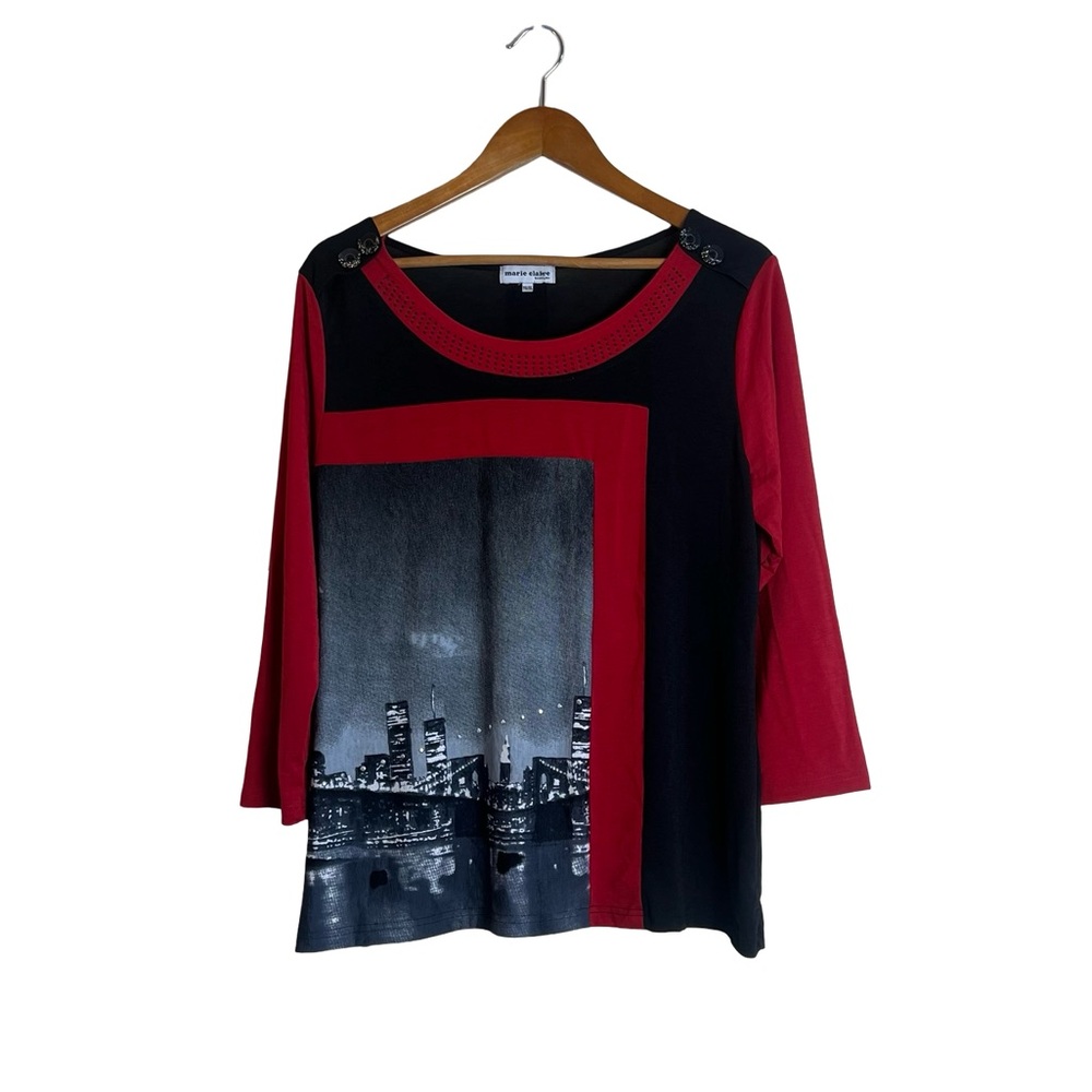 Maris Claire boutiques city scape blouse.‎ Size xl